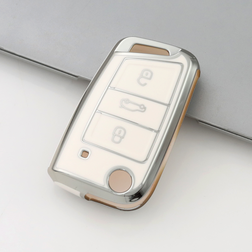 Sliver TPU Car Key Cover For Volkswagen Key Protect Case