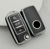 Sliver TPU Car Key Cover For Volkswagen Key Protect Case