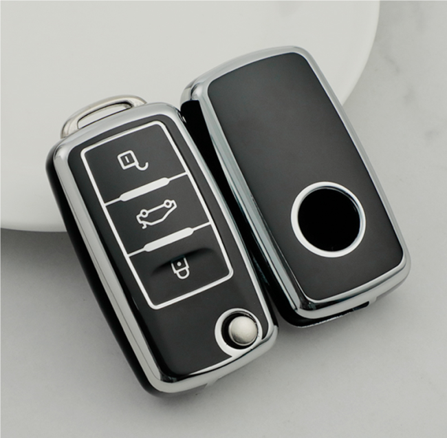Sliver TPU Car Key Cover For Volkswagen Key Protect Case