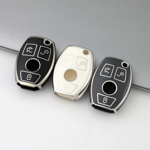 Sliver TPU Car Key Cover For Benz Key Protect Case