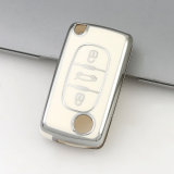 Sliver TPU Car Key Cover For Peugeot Key Protect Case