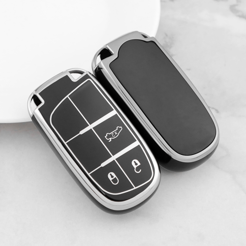 Sliver TPU Car Key Cover For Jeep Key Protect Case