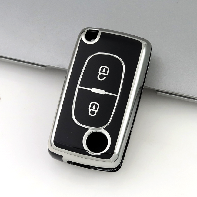 Sliver TPU Car Key Cover For Peugeot Key Protect Case