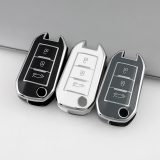 Sliver TPU Car Key Cover For Peugeot Key Protect Case