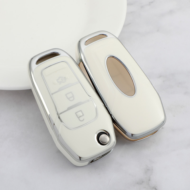 Sliver TPU Car Key Cover For Ford Key Protect Case