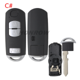 For Mazda 2/2+1/3/3+1/4 buttons remote key blank .3 part of the key