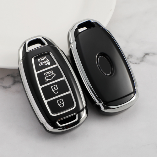 Sliver TPU Car Key Cover For Hyundai Key Protect Case