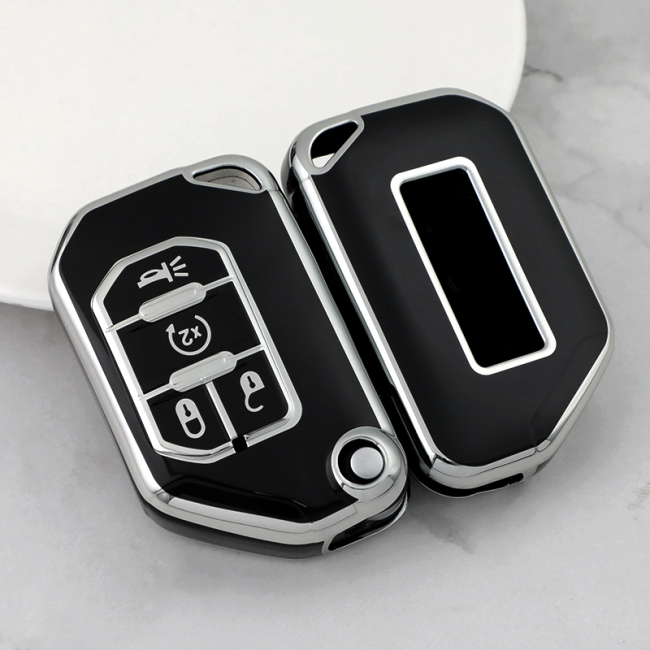 Sliver TPU Car Key Cover For Jeep Key Protect Case