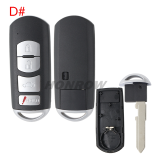 For Mazda 2+1 button remote key blank .2 part of the key