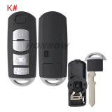 For Mazda 2/2+1/3/3+1/4 buttons remote key blank .3 part of the key