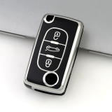 Sliver TPU Car Key Cover For Peugeot Key Protect Case