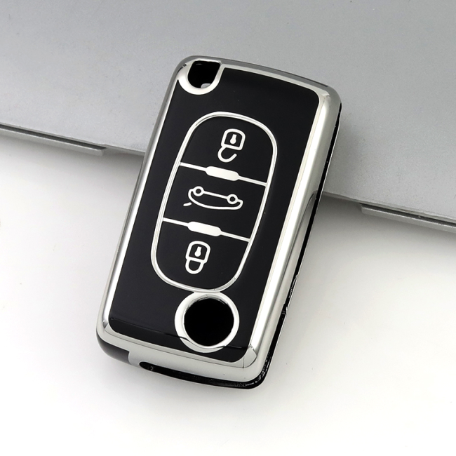 Sliver TPU Car Key Cover For Peugeot Key Protect Case
