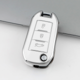 Sliver TPU Car Key Cover For Peugeot Key Protect Case
