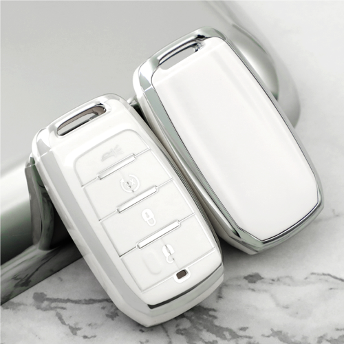 Sliver TPU Car Key Cover For Jeep Key Protect Case