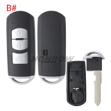 For Mazda 2+1 button remote key blank .2 part of the key