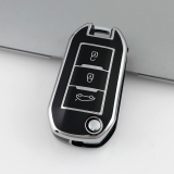 Sliver TPU Car Key Cover For Peugeot Key Protect Case