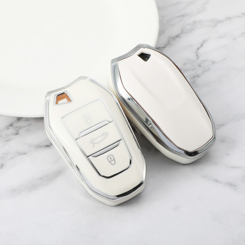 Sliver TPU Car Key Cover For Peugeot Key Protect Case