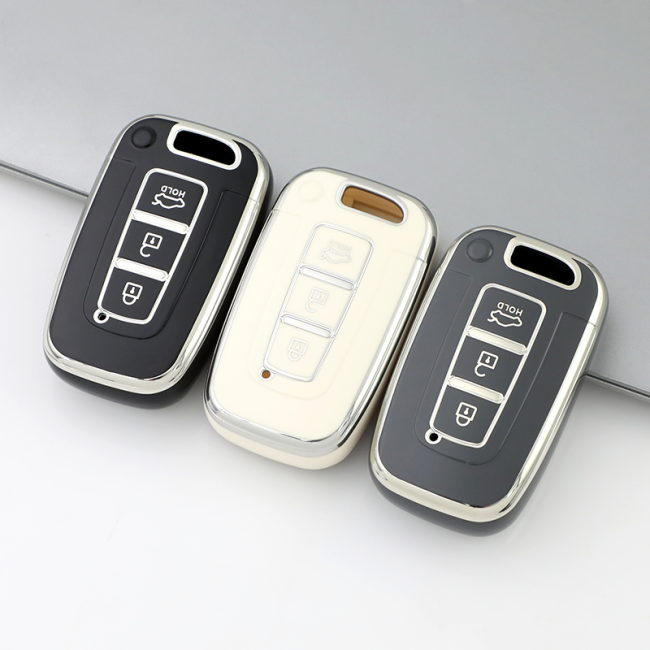 Sliver TPU Car Key Cover For Hyundai Key Protect Case