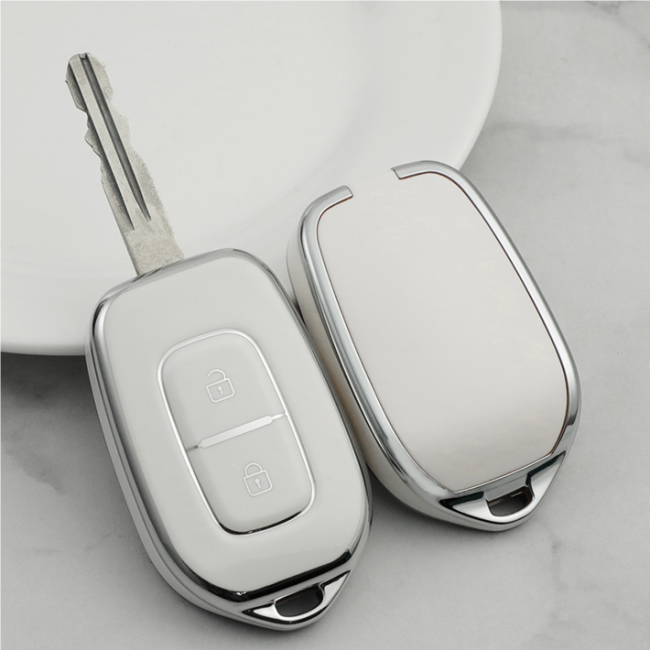 Sliver TPU Car Key Cover For Renault Key Protect Case