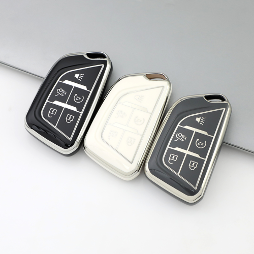 Sliver TPU Car Key Cover For Cadillac Key Protect Case