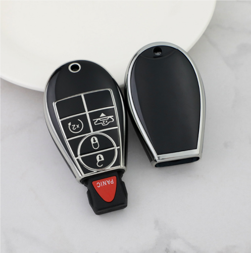 Sliver TPU Car Key Cover For Dodge  Key Protect Case