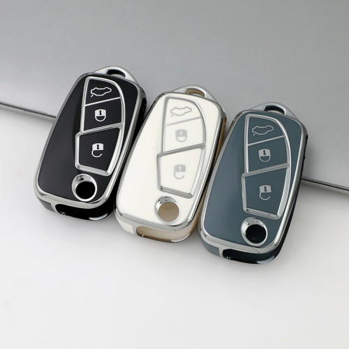 Sliver TPU Car Key Cover For Fiat  Key Protect Case