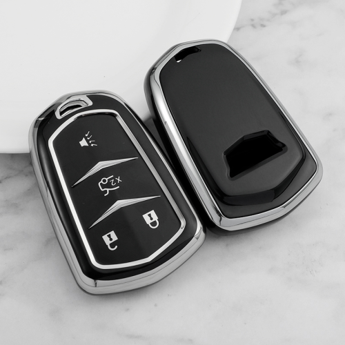 Sliver TPU Car Key Cover For Cadillac Key Protect Case