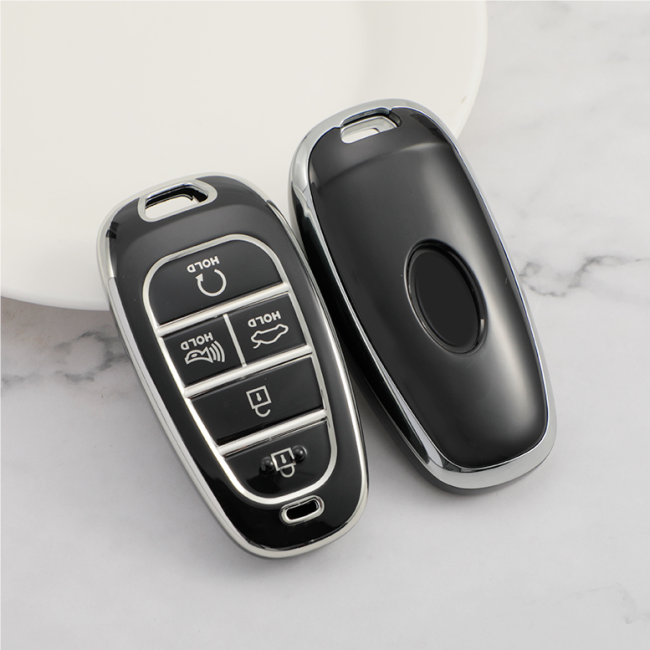 Sliver TPU Car Key Cover For Hyundai Key Protect Case