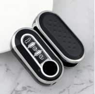 Sliver TPU Car Key Cover For Fiat  Key Protect Case