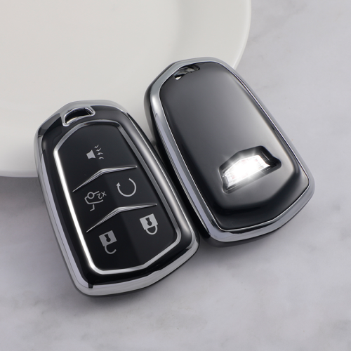 Sliver TPU Car Key Cover For Cadillac Key Protect Case