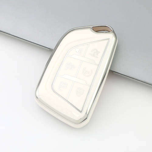 Sliver TPU Car Key Cover For Cadillac Key Protect Case