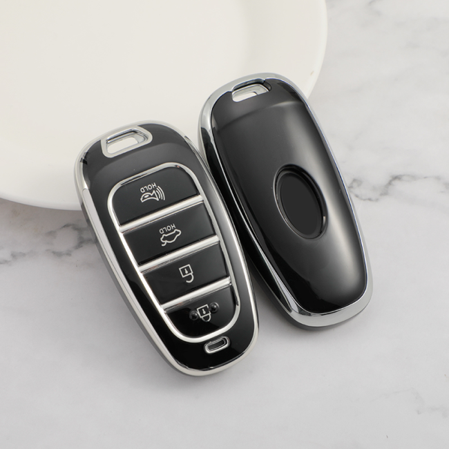 Sliver TPU Car Key Cover For Hyundai Key Protect Case