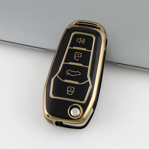 Gold TPU Car Key Cover For Ford Key Protect Case