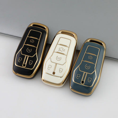 Gold TPU Car Key Cover For Ford Key Protect Case