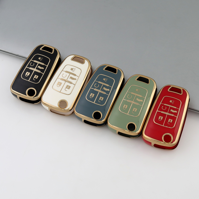 Gold TPU Car Key Cover For  Chevrolet  Key Protect Case