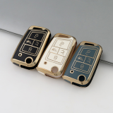 Gold TPU Car Key Cover For  Volkswagen  Key Protect Case