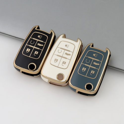 Gold TPU Car Key Cover For  Chevrolet  Key Protect Case