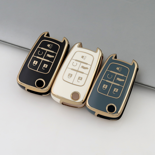 Gold TPU Car Key Cover For  Chevrolet  Key Protect Case
