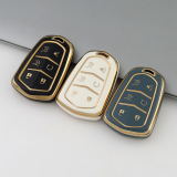 Gold TPU Car Key Cover For  Cadillac  Key Protect Case