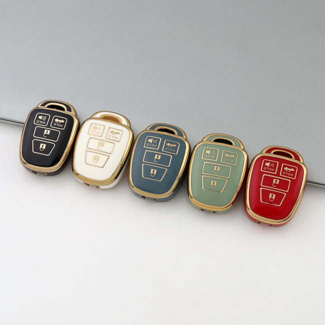 Gold TPU Car Key Cover For  TOYOTA  Key Protect Case