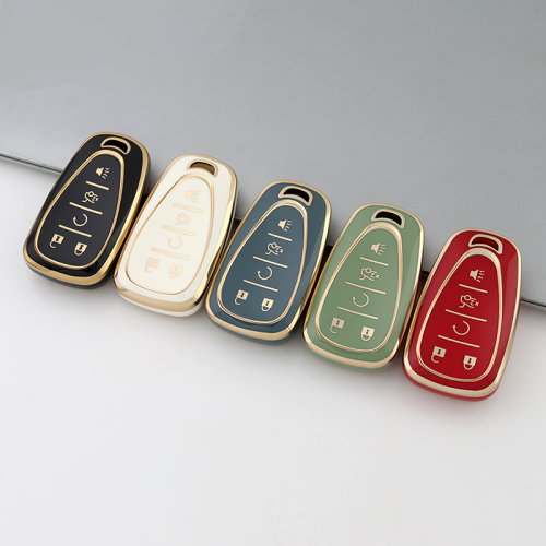 Gold TPU Car Key Cover For  Chevrolet  Key Protect Case