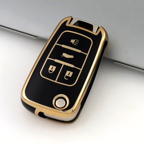 Gold TPU Car Key Cover For  Chevrolet  Key Protect Case