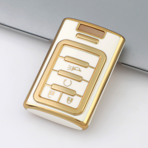 Gold TPU Car Key Cover For  Cadillac  Key Protect Case