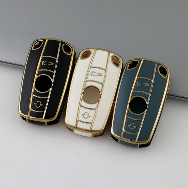 Gold TPU Car Key Cover For BMW Key Protect Case