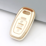 Gold TPU Car Key Cover For  Audi Key Protect Case