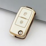 Gold TPU Car Key Cover For  Volkswagen  Key Protect Case