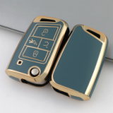 Gold TPU Car Key Cover For  Volkswagen  Key Protect Case