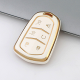 Gold TPU Car Key Cover For  Cadillac  Key Protect Case