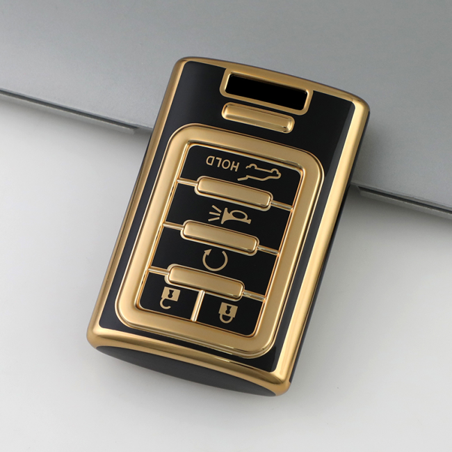 Gold TPU Car Key Cover For  Cadillac  Key Protect Case