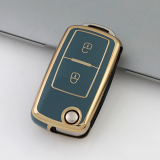 Gold TPU Car Key Cover For  Volkswagen  Key Protect Case